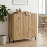 Vidaxl dressoir artisanaal eiken 89 x 34,5 x 82 cm bewerkt hout