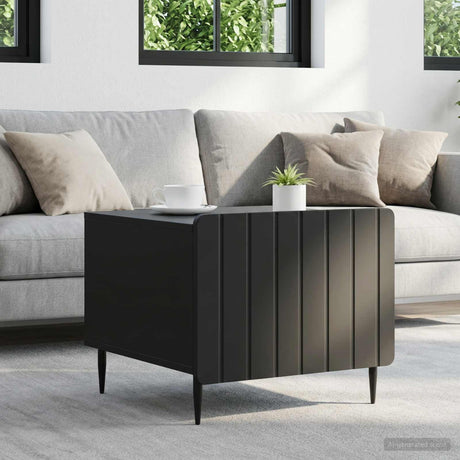 Vidaxl salontafel met lade zwart 49 x 50 x 42 cm bewerkt hout