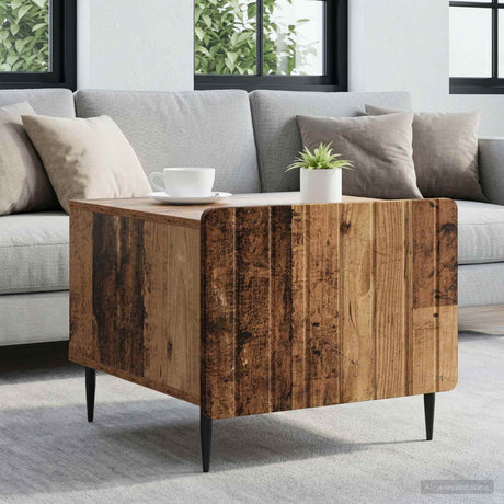 Vidaxl salontafel met lade oud hout 49 x 50 x 42 cm bewerkt hout