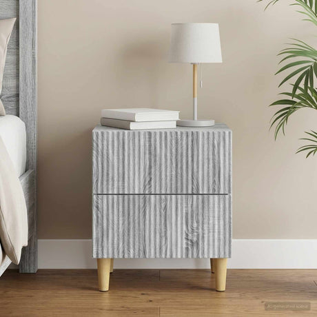 Vidaxl nachtkastje grijs sonoma 43 x 34,5 x 48 cm bewerkt hout