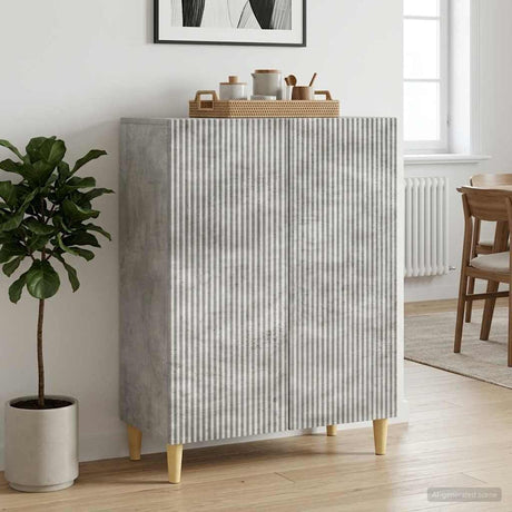 Vidaxl dressoir betongrijs 66 x 34,5 x 90 cm bewerkt hout