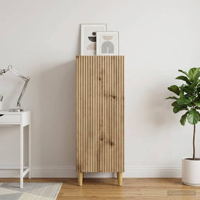 Vidaxl dressoir artisanaal eiken 33 x 34,5 x 90 cm bewerkt hout