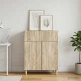 Vidaxl dressoir met lade sonoma eiken 66 x 34,5 x 90 cm bewerkt hout