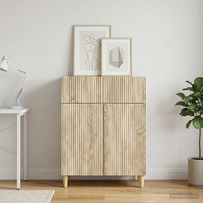 Vidaxl dressoir met lade sonoma eiken 66 x 34,5 x 90 cm bewerkt hout