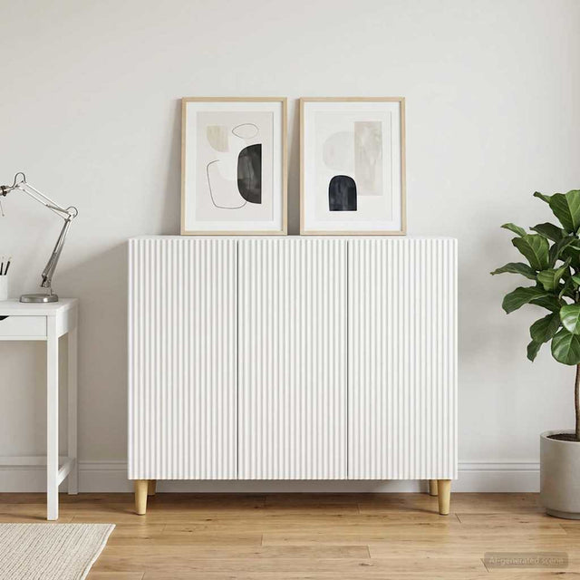 Vidaxl dressoir wit 89 x 34,5 x 80 cm bewerkt hout