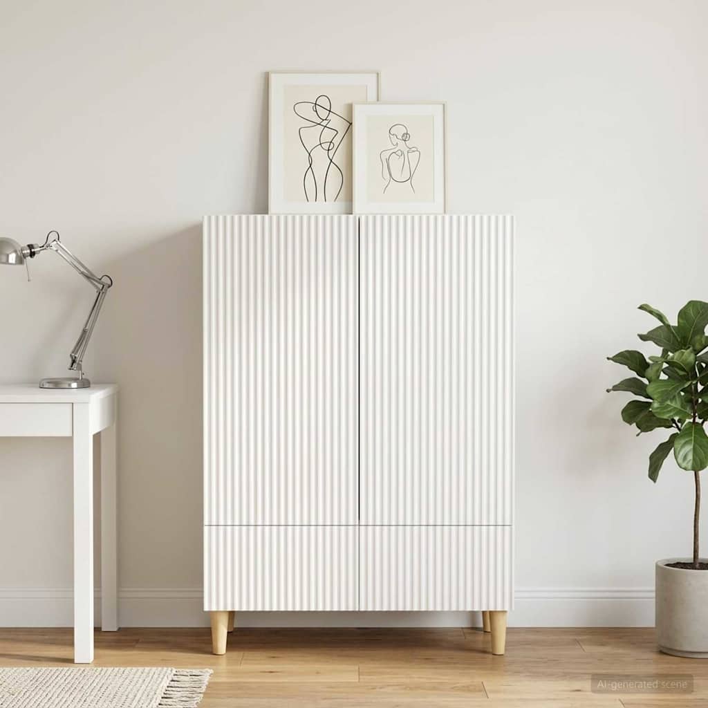 Vidaxl dressoir wit 66 x 34,5 x 95 cm bewerkt hout