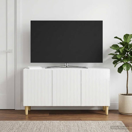 Vidaxl tv-kast 99 x 34,5 x 50 cm hoogglans wit bewerkt hout