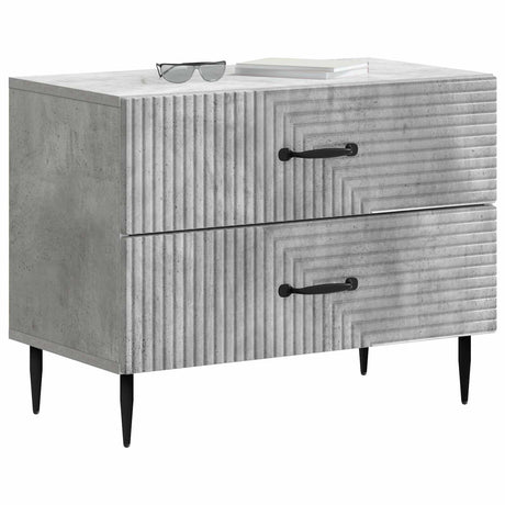 Vidaxl nachtkastje betongrijs 62 x 34,5 x 47,5 cm bewerkt hout