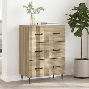Vidaxl ladenkast sonoma eiken 66 x 34,5 x 89,5 cm bewerkt hout