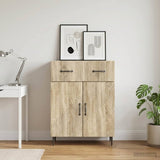 Vidaxl dressoir sonoma eiken 66 x 34,5 x 89,5 cm bewerkt hout