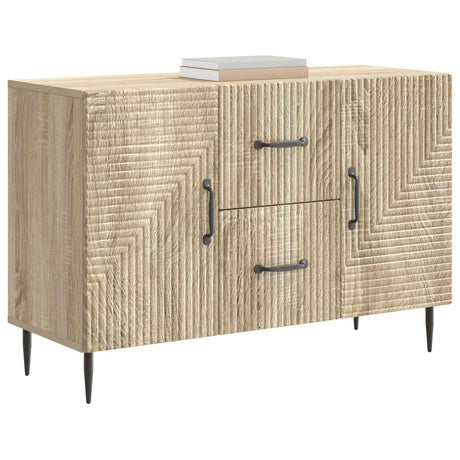 Vidaxl dressoir met lade sonoma eiken 89 x 34,5 x 60 cm bewerkt hout