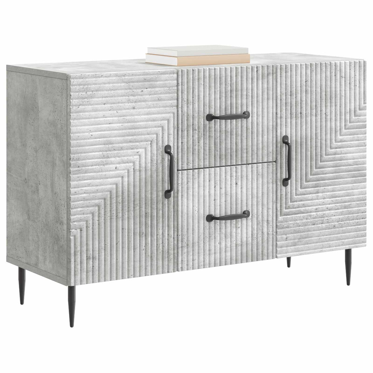 Vidaxl dressoir met lade betongrijs 89 x 34,5 x 60 cm bewerkt hout