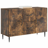 Vidaxl dressoir met lade gerookt eiken 89 x 34,5 x 60 cm bewerkt hout