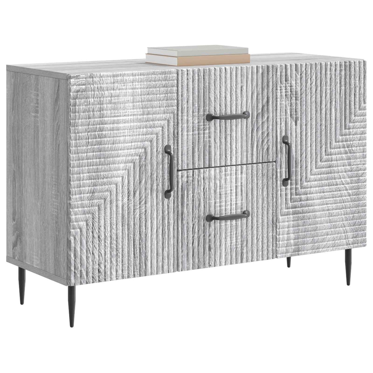 Vidaxl dressoir met lade grijs sonoma 89 x 34,5 x 60 cm bewerkt hout