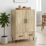 Vidaxl dressoir met lade sonoma eiken 66 x 34,5 x 95 cm bewerkt hout