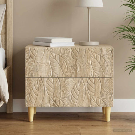 Vidaxl nachtkastje sonoma eiken 62 x 34,5 x 48 cm bewerkt hout