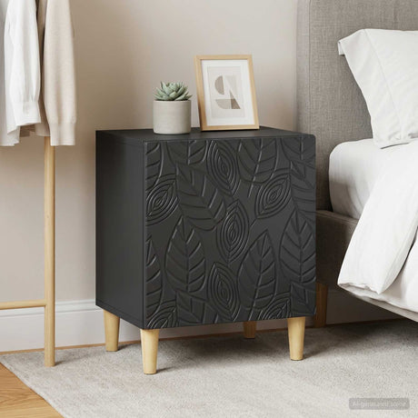 Vidaxl nachtkastje 2 st zwart 43 x 34,5 x 50 cm bewerkt hout