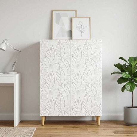 Vidaxl dressoir hoogglans wit 66 x 34,5 x 90 cm bewerkt hout