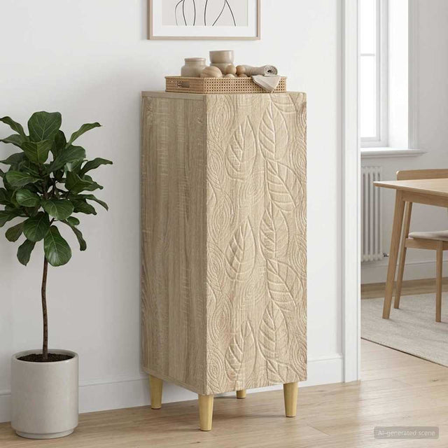 Vidaxl dressoir sonoma eiken 33 x 34,5 x 90 cm bewerkt hout