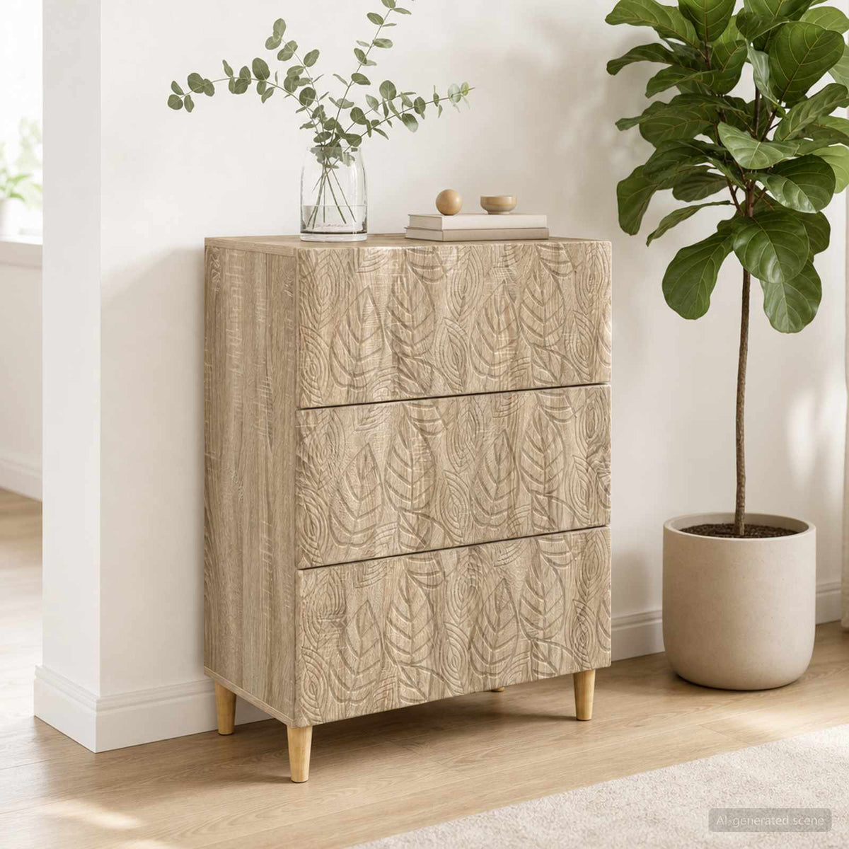 Vidaxl ladenkast sonoma eiken 66 x 34,5 x 90 cm bewerkt hout