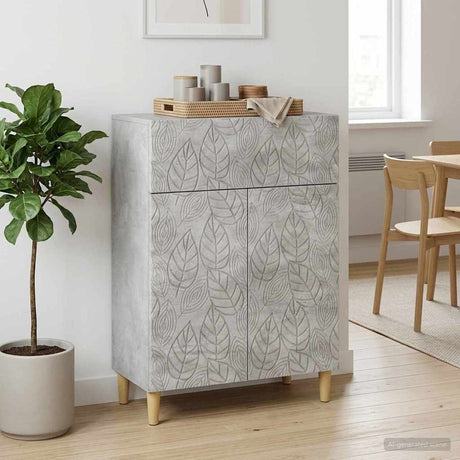 Vidaxl dressoir betongrijs 66 x 34,5 x 90 cm bewerkt hout