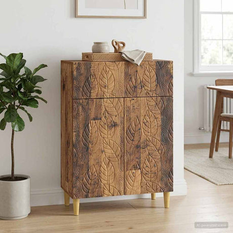 Vidaxl dressoir oud hout 66 x 34,5 x 90 cm bewerkt hout