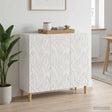 Vidaxl dressoir hoogglans wit 89 x 34,5 x 80 cm bewerkt hout