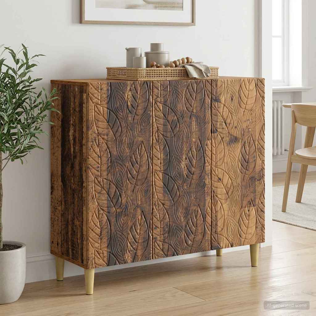 Vidaxl dressoir oud hout 89 x 34,5 x 80 cm bewerkt hout