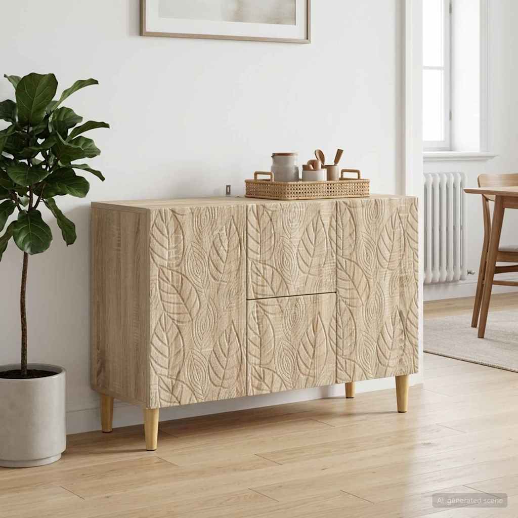 Vidaxl dressoir sonoma eiken 89 x 34,5 x 60 cm bewerkt hout