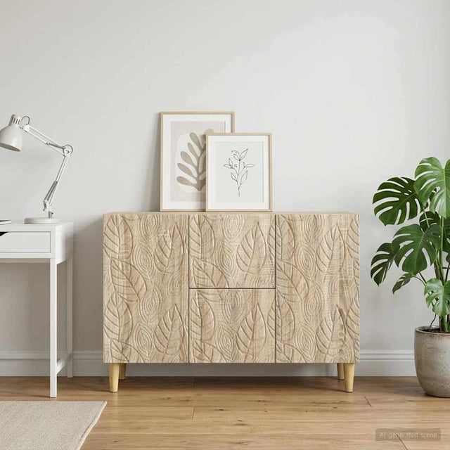 Vidaxl dressoir sonoma eiken 89 x 34,5 x 60 cm bewerkt hout