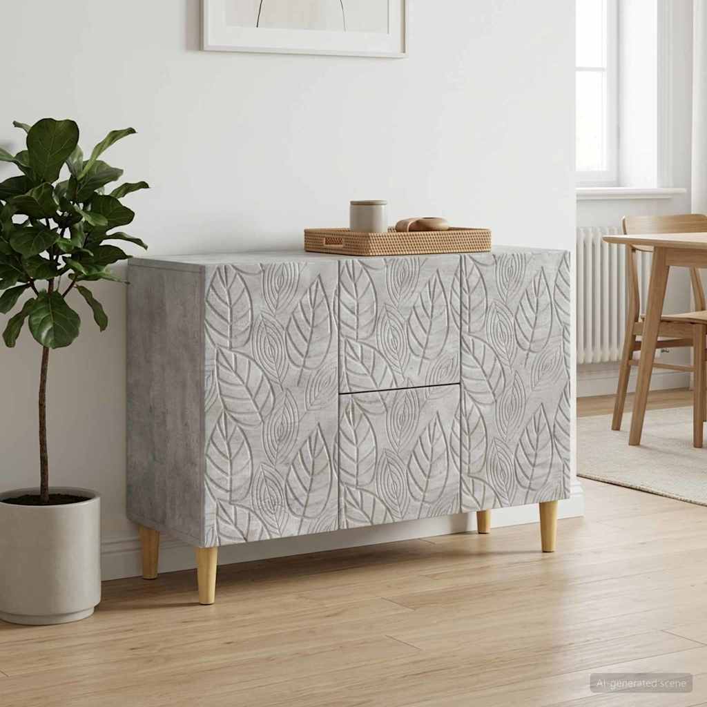 Vidaxl dressoir betongrijs 89 x 34,5 x 60 cm bewerkt hout