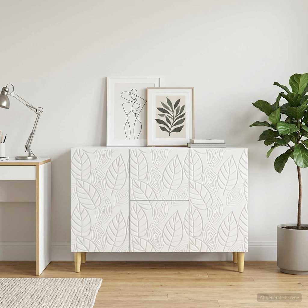 Vidaxl dressoir hoogglans wit 89 x 34,5 x 60 cm bewerkt hout