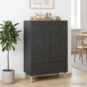Vidaxl dressoir zwart 66 x 34,5 x 95 cm bewerkt hout