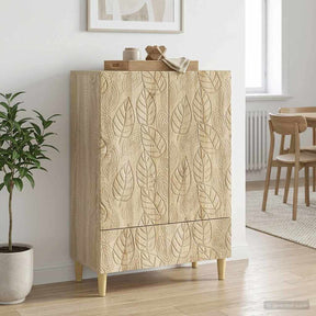 Vidaxl dressoir sonoma eiken 66 x 34,5 x 95 cm bewerkt hout
