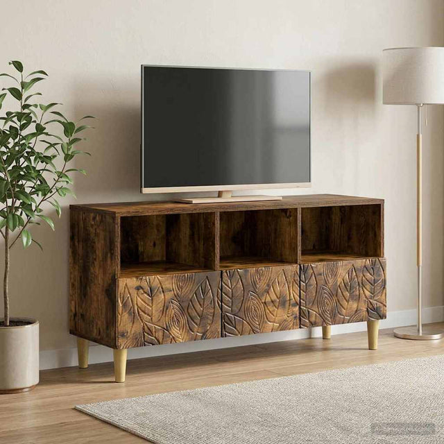 Vidaxl tv-kast 102 x 34,5 x 50 cm gerookt eiken bewerkt hout