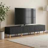Vidaxl tv-kast 147 x 34,5 x 30 cm zwart bewerkt hout