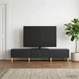 Vidaxl tv-kast 147 x 34,5 x 30 cm zwart bewerkt hout