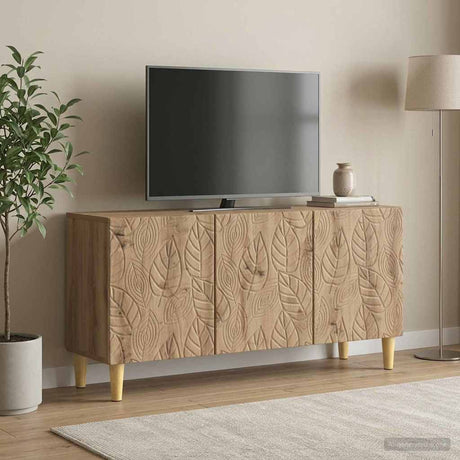 Vidaxl tv-kast 99 x 34,5 x 50 cm artisanaal eiken bewerkt hout