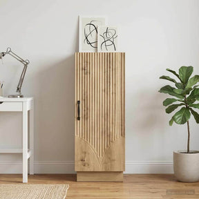 Vidaxl dressoir artisanaal eiken 33 x 34,5 x 87 cm bewerkt hout