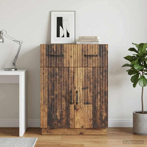 Vidaxl dressoir met lade oud hout 66 x 34,5 x 87 cm bewerkt hout
