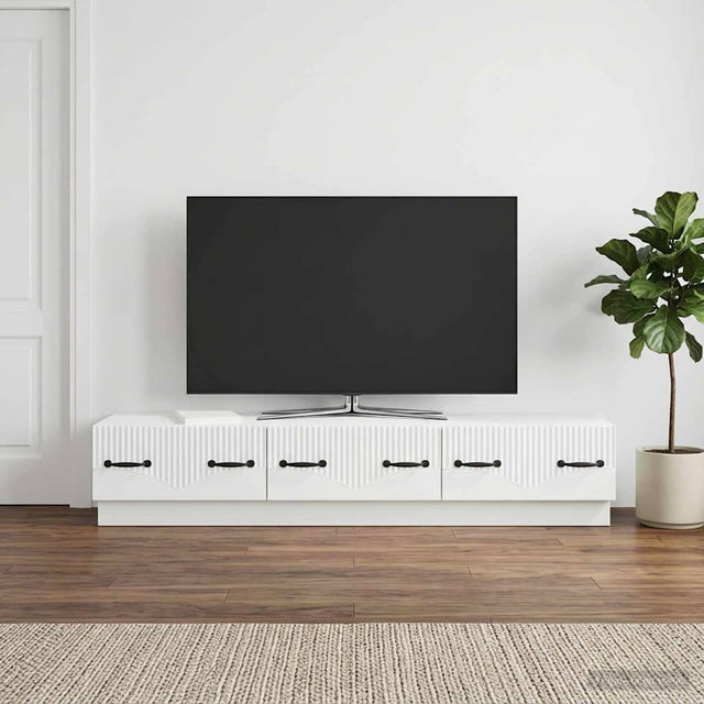 Vidaxl tv-kast met lade wit 147 x 34,5 x 27 cm bewerkt hout