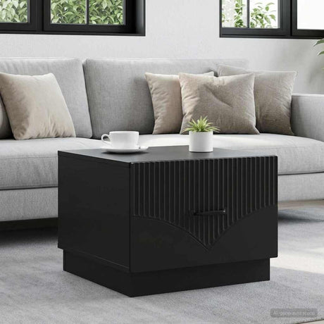 Vidaxl salontafel zwart 49 x 50 x 37 cm bewerkt hout