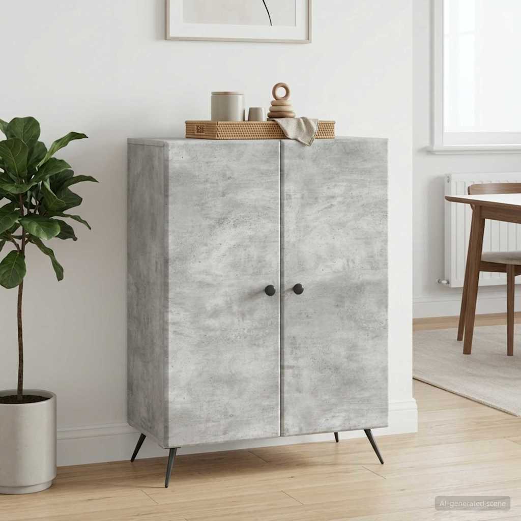Vidaxl dressoir betongrijs 66 x 34,5 x 90 cm bewerkt hout