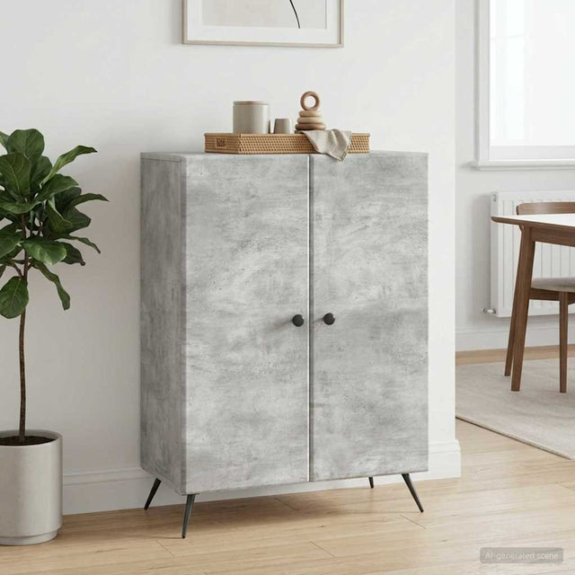 Vidaxl dressoir betongrijs 66 x 34,5 x 90 cm bewerkt hout