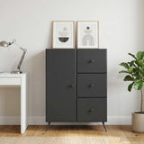Vidaxl dressoir zwart 66 x 34,5 x 90 cm bewerkt hout