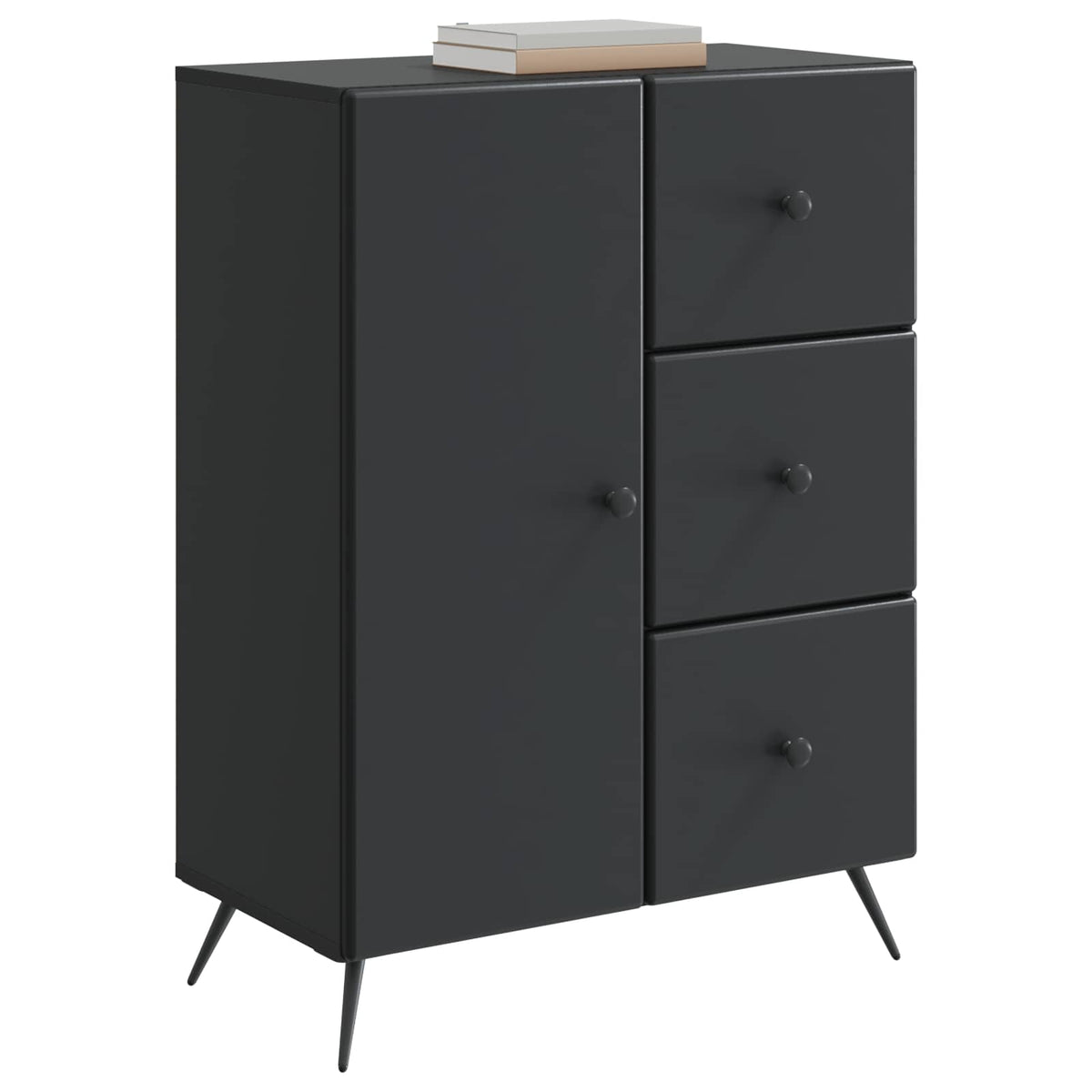 Vidaxl dressoir zwart 66 x 34,5 x 90 cm bewerkt hout