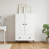Vidaxl dressoir wit 66 x 34,5 x 95 cm bewerkt hout