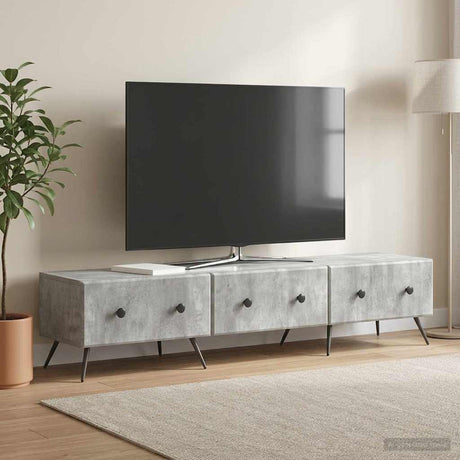 Vidaxl tv-kast met lade betongrijs 147 x 34,5 x 30 cm bewerkt hout