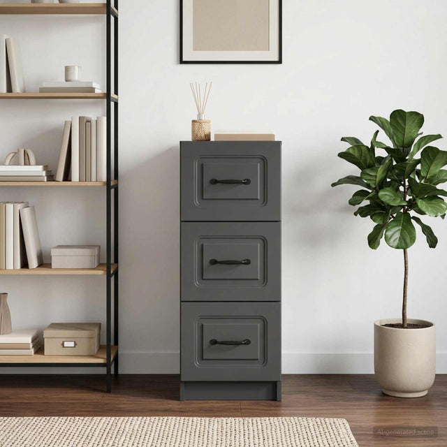 Vidaxl ladenkast zwart 33 x 34,5 x 87 cm bewerkt hout