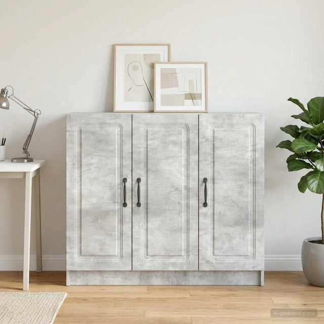 Vidaxl dressoir betongrijs 89 x 34,5 x 77 cm bewerkt hout